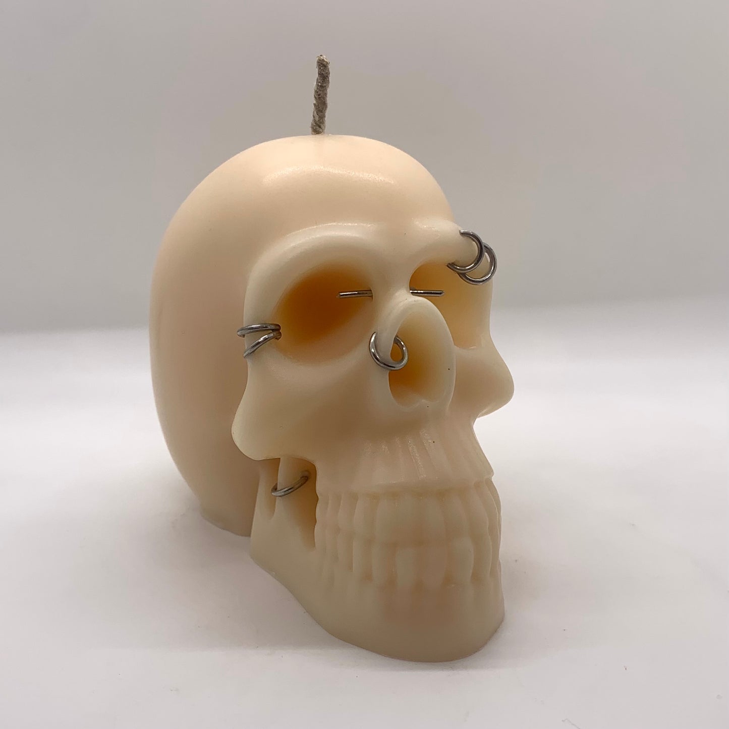 Pierced Classic Skull Candle