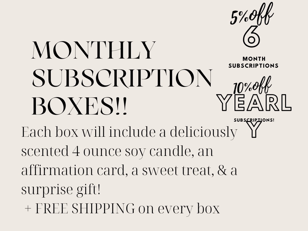 Monthly Candle Subscription Box