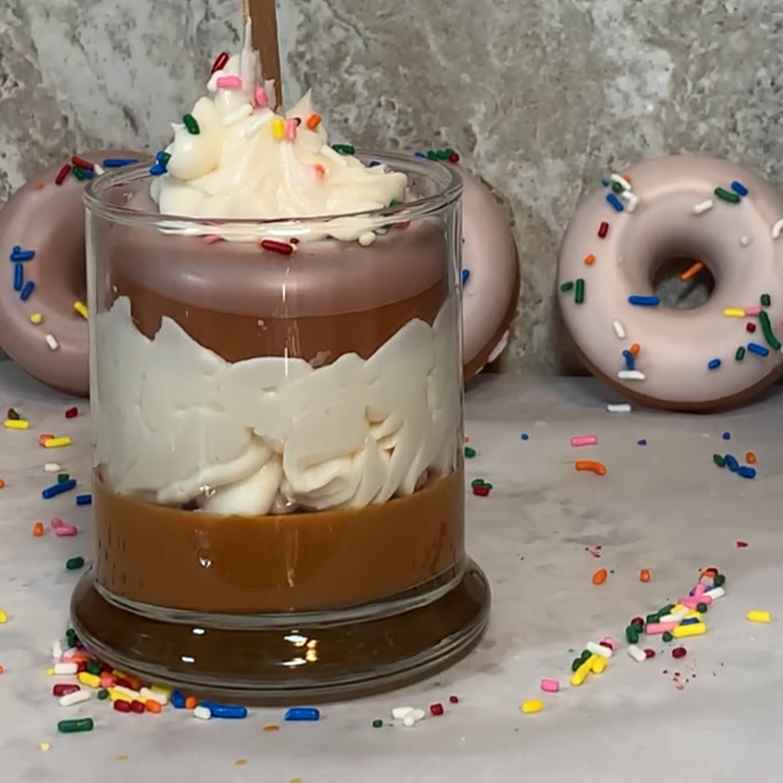 Imperfectly Perfect Glazed Donut Candles